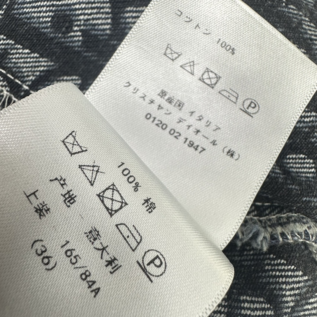DIOR一比一設計直筒女裝高仿牛仔褲腰間字母