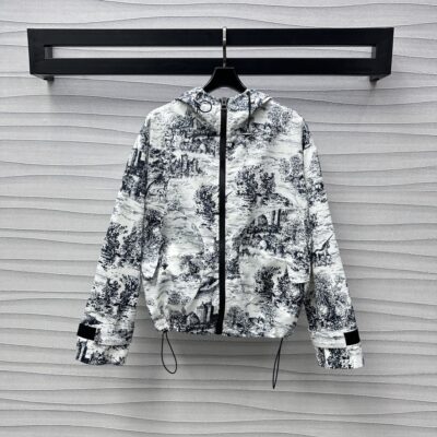 頂級復刻A貨DIOR迷彩原單衣服女裝衝鋒衣外套連帽
