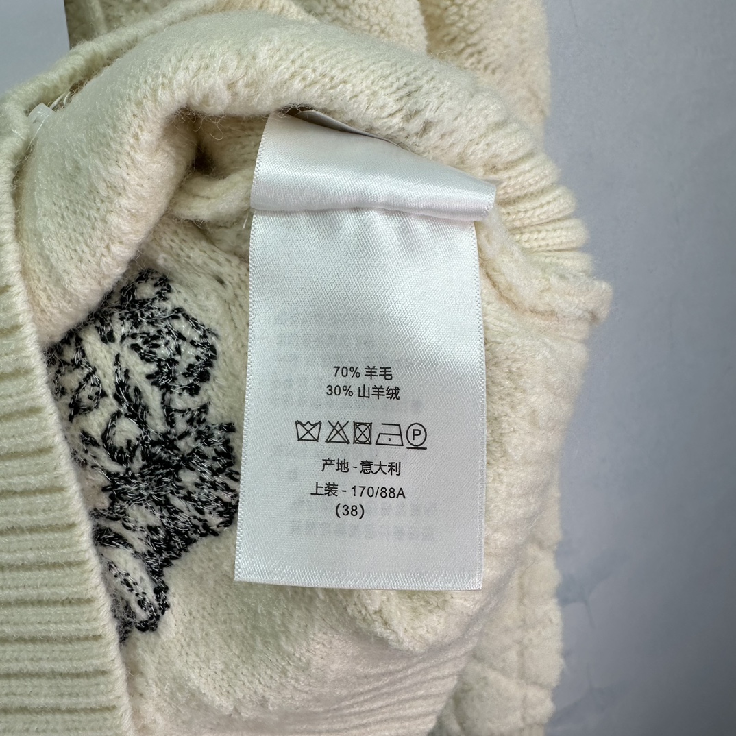 DIOR超A貨連帽針織刺繡開衫毛衣連帽外套女裝衣服