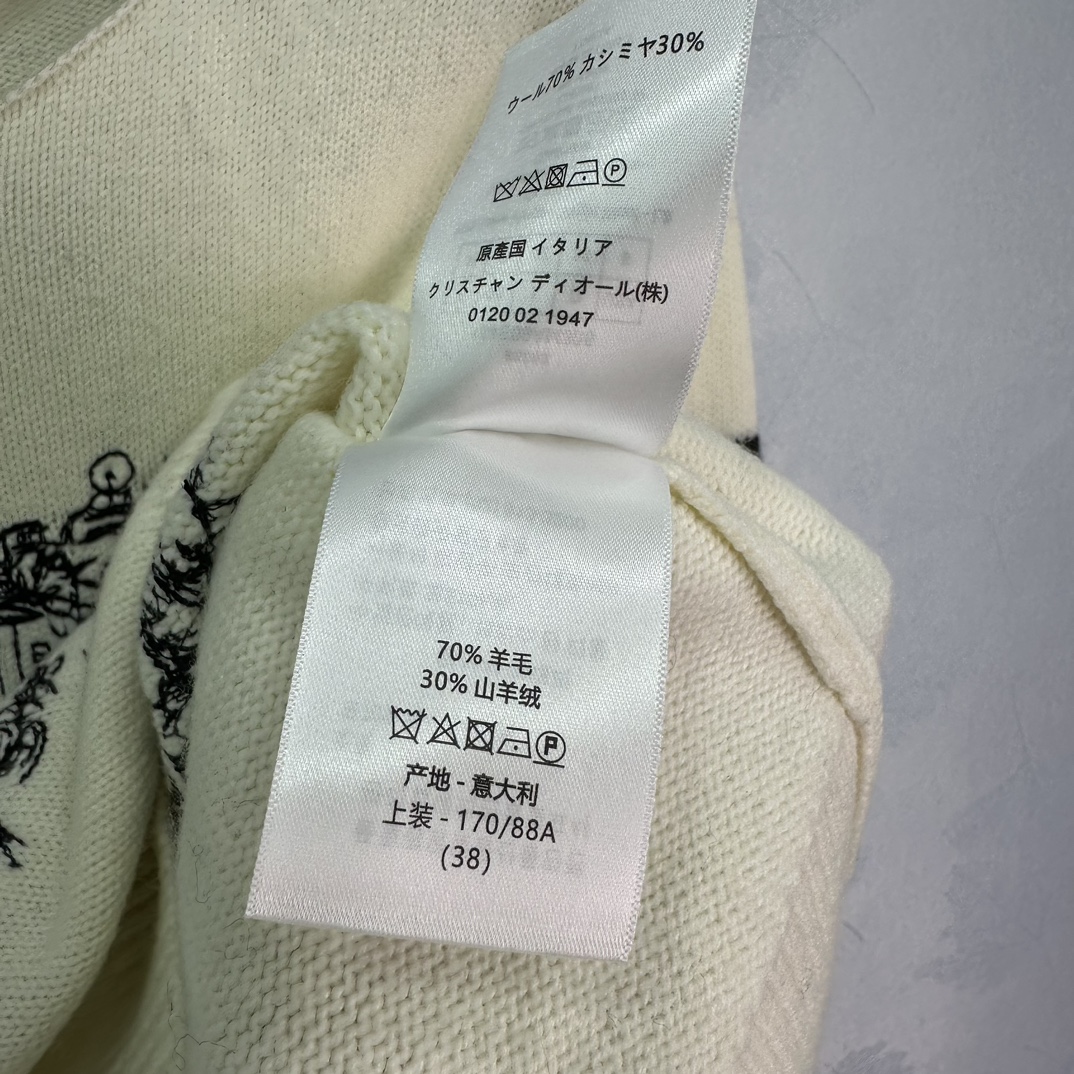 專櫃同步DIOR高仿奢侈品女裝連帽針織圓領毛衣T恤