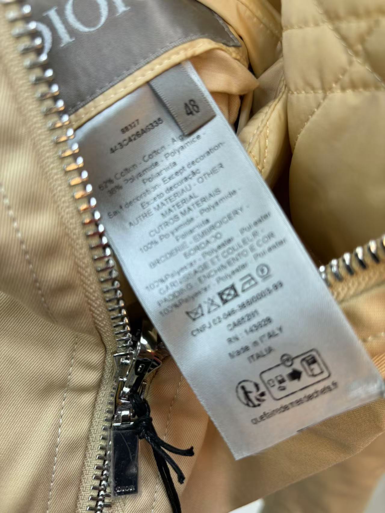 DIOR雙面穿頂級原單男裝新品外套卡其色