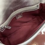 頂級包包GUCCI古馳棗紅色中號GG Marmont系列鏈帶肩包銀色443497