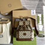 原單古馳Gucci棕色meo vintage背包雙肩包674147