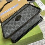 特級A貨gucci古馳黑色GG Marmont系列郵差包男女同款658572