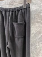 高仿A貨羅意威秋冬新款撞色刺繡休閒運動長褲黑色