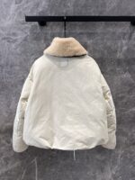 1:1羅意威24FW秋冬新款女士羊皮翻領外套白色