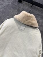 1:1羅意威24FW秋冬新款女士羊皮翻領外套白色