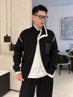 一比一Loewe羅意威秋冬新款黑色男士毛衣外套
