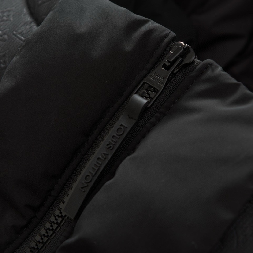 頂級奢侈品路易威登LV精仿超A貨原單羽絨服黑色連帽外套