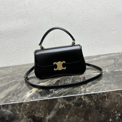 一比一Celine賽琳新款黑色NEW1 LOLA迷你法棍包斜挎包119533