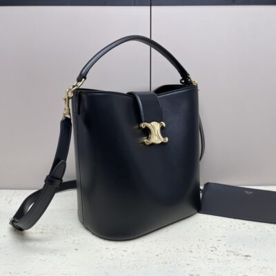 Celine賽琳精品LOUISE中號光滑牛皮革手袋水桶包116613