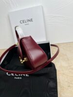 高仿精品Celine賽琳新款棗紅色單肩包女款 肩背包 女款 肩背包法棍包斜挎包119533