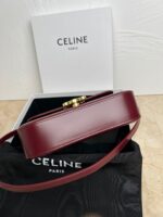 高仿精品Celine賽琳新款棗紅色單肩包女款 肩背包 女款 肩背包法棍包斜挎包119533