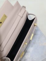 高仿YSL聖羅蘭包包 Manhattan漆皮小型肩背袋 SAINT LAURENT 粉色金扣