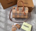 burberry巴寶莉原單新品Vintage格紋波士頓包