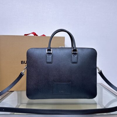 burberry巴寶莉原單黑色手提包 公文包 斜挎包公事包