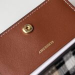 burberry巴寶莉原單皮夾棕色Vintage格紋環保帆布折疊式錢夾卡包