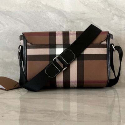 burberry巴寶莉原單深樺木棕郵差包精巧信使包