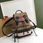 burberry巴寶莉頂級The Rucksack軍旅背包Canvas格紋雙肩包