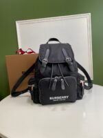 burberry巴寶莉高仿包包黑色ECONYL軍旅背包雙肩包