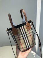 burberry巴寶莉頂級格紋London水桶包托特包手提單肩斜挎包
