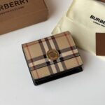 burberry巴寶莉頂級Vintage格紋環保帆布折疊式錢夾卡包