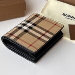 burberry巴寶莉頂級Vintage格紋環保帆布折疊式錢夾卡包