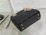 1:1Dior迪奧黑色Lady最新限量版重工珠子戴妃包三格小包
