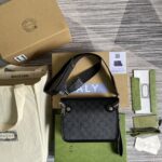 特級A貨GUCCI古馳黑色meo vintage斜挎包674164