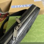 高仿網站GUCCI古馳新款黑色Ophidia系列GG郵差包699439