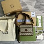 A貨包包GUCCI古馳棕色meo vintage斜挎包674164