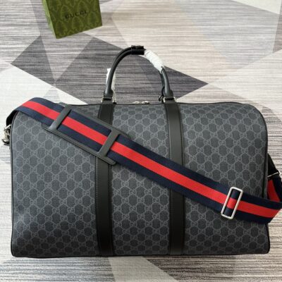 高仿精品GUCCI古馳黑色GG旅行包792075