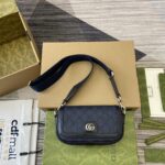 一比一GUCCI古馳新品藍色GG Ophidia系列超迷你肩背包795466