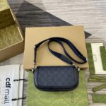 一比一GUCCI古馳新品藍色GG Ophidia系列超迷你肩背包795466