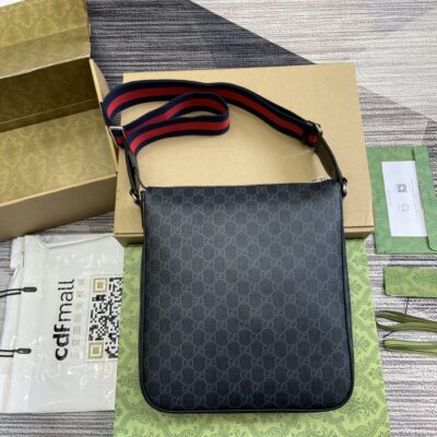 gucci古馳原單新款黑色GG斜挎包款號792081FADJA1042早秋系列甄選斜挎包