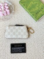 高仿錢包GUCCI古驰新款零錢包杏色671722