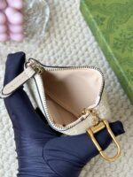 高仿錢包GUCCI古驰新款零錢包杏色671722