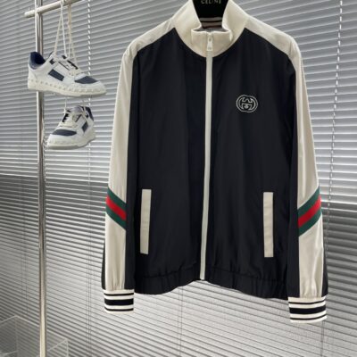 Gucci古驰高仿复刻秋夏新品轻薄立领夹克男女同款