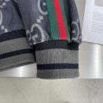 Gucci古驰原單新品灰藍色轻薄立领夹克男女同款