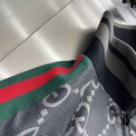 Gucci古驰原單新品灰藍色轻薄立领夹克男女同款
