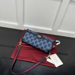 高仿網站GUCCI古驰新款藍色牛仔布女款斜挎包786027