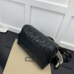 原單GUCCI古驰新款黑色原廠皮波士頓包女款斜挎包702242