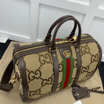 高仿包包GUCCI古驰新款旅行包深棕色681295