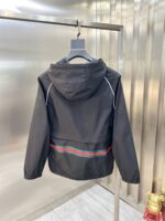 Gucci古驰頂級復刻秋冬新款黑色風衣連帽外套