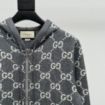 Gucci古驰頂級復刻秋冬24SS新款雙面老花滿印連帽拉鍊開衫