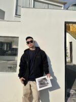 Gucci古驰高仿服飾24Fw小標刺繡太空棉拉鍊連帽衛衣