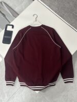 Gucci古驰高仿衣服2024新款雙G字母logo刺繡條紋圓領長袖衛衣