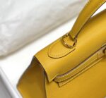 高仿精品Hermes愛馬仕新款琥珀黃Epsom Kelly手提包25-28cm