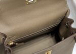 高仿精品Hermes愛馬仕新款大象灰金扣Epsom Kelly手提包25-28cm