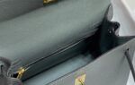 高仿網站Hermes愛馬仕新款杏仁綠金扣Epsom Kelly手提包25-28cm